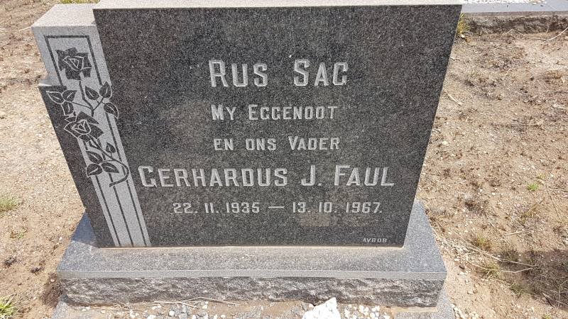 FAUL Gerhardus J. 1935-1967