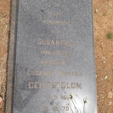 GELDERBLOM Susanna Martha 1955-1970