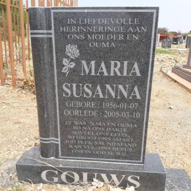 GOUWS Maria Susanna 1956-2005