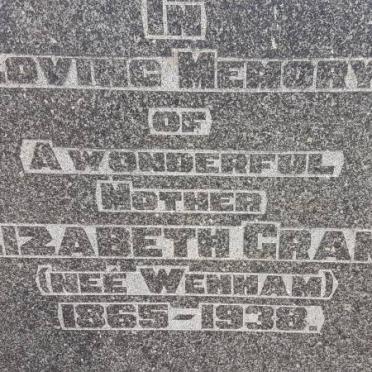GRANT Elizabeth nee WENHAM 1865-1938