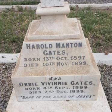 GATES Harold Manton 1897-1899 :: GATES Orbie Vivinnie 1899-1899 :: GATES Hazel 1907-1907