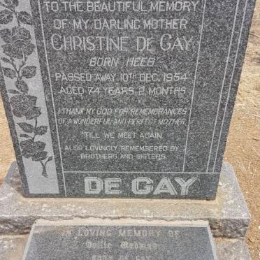GAY Christine, de nee HEES -1954 :: RED? Dollie nee DE GAY 1904-197?