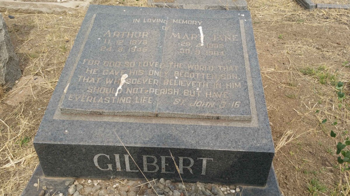 GILBERT Arthur 1878-1945 &amp; Mary Jane 1882-1964