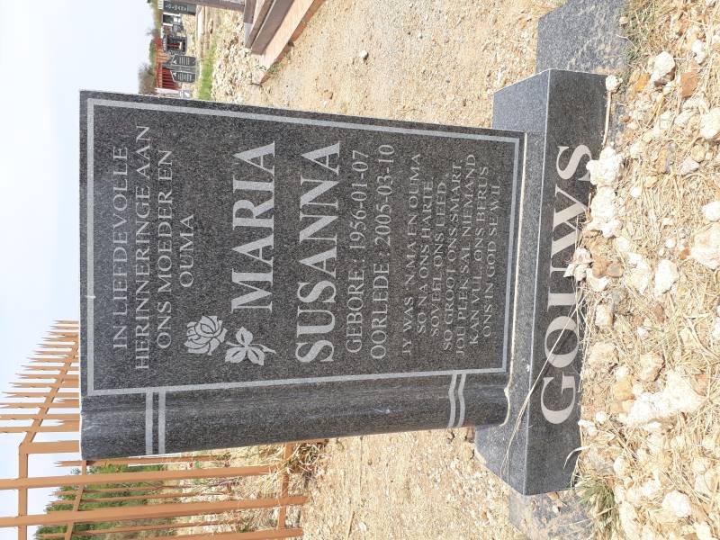 GOUWS Maria Susanna 1956-2005