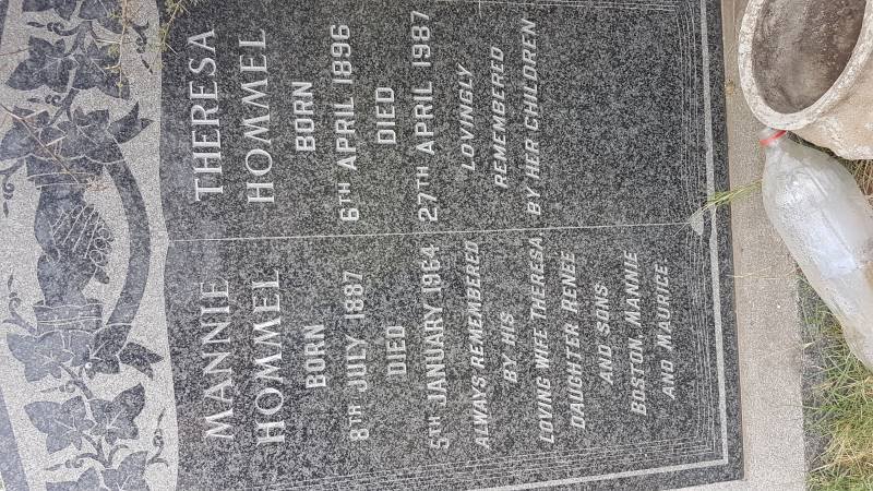 HOMMEL Mannie 1887-1964 &amp; Theresa 1896-1987