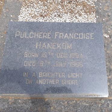 HANEKOM Pulcheré Francoise 1894-1966