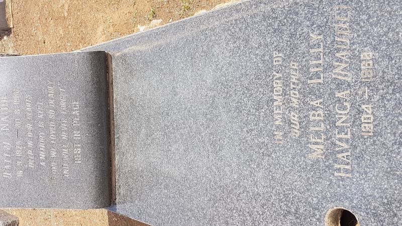 HAVENGA Melba Lilly nee NAUDE 1904-1962 :: NAUDE Etinor Arnon 1925-1966