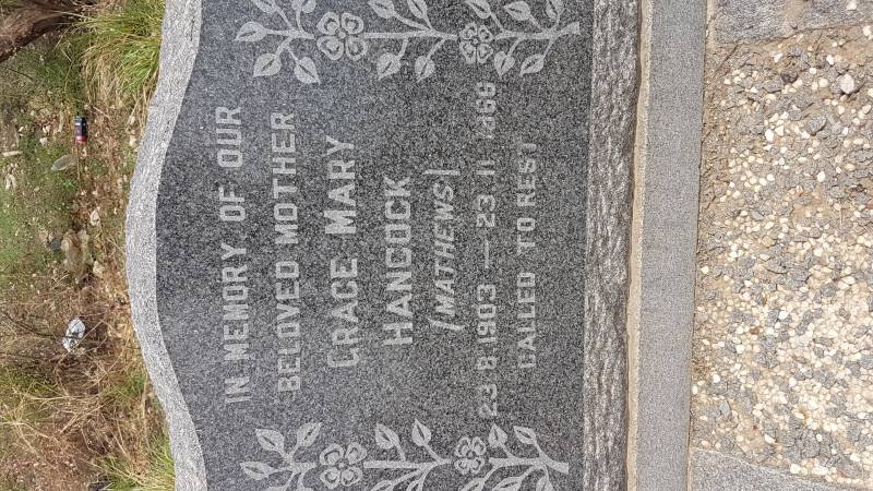 HANCOCK Grace Mary nee MATHEWS 1903-1966
