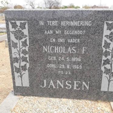 JANSEN Nicolas F. 1896-1969