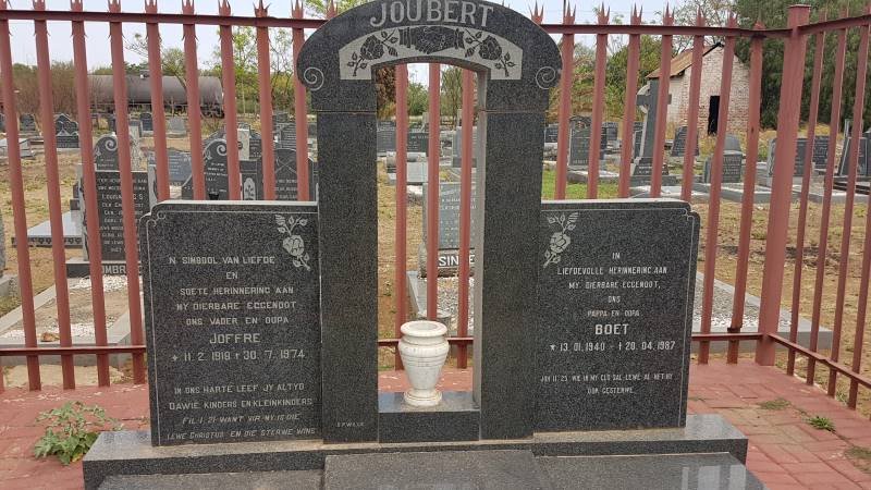 JOUBERT Joffre 191?-1974 :: JOUBERT Boet 1940-1987