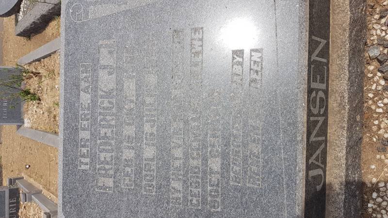 JANSEN Frederick J.J. 1925-1957