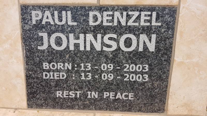 JOHNSON Paul Denzel 2003-2003
