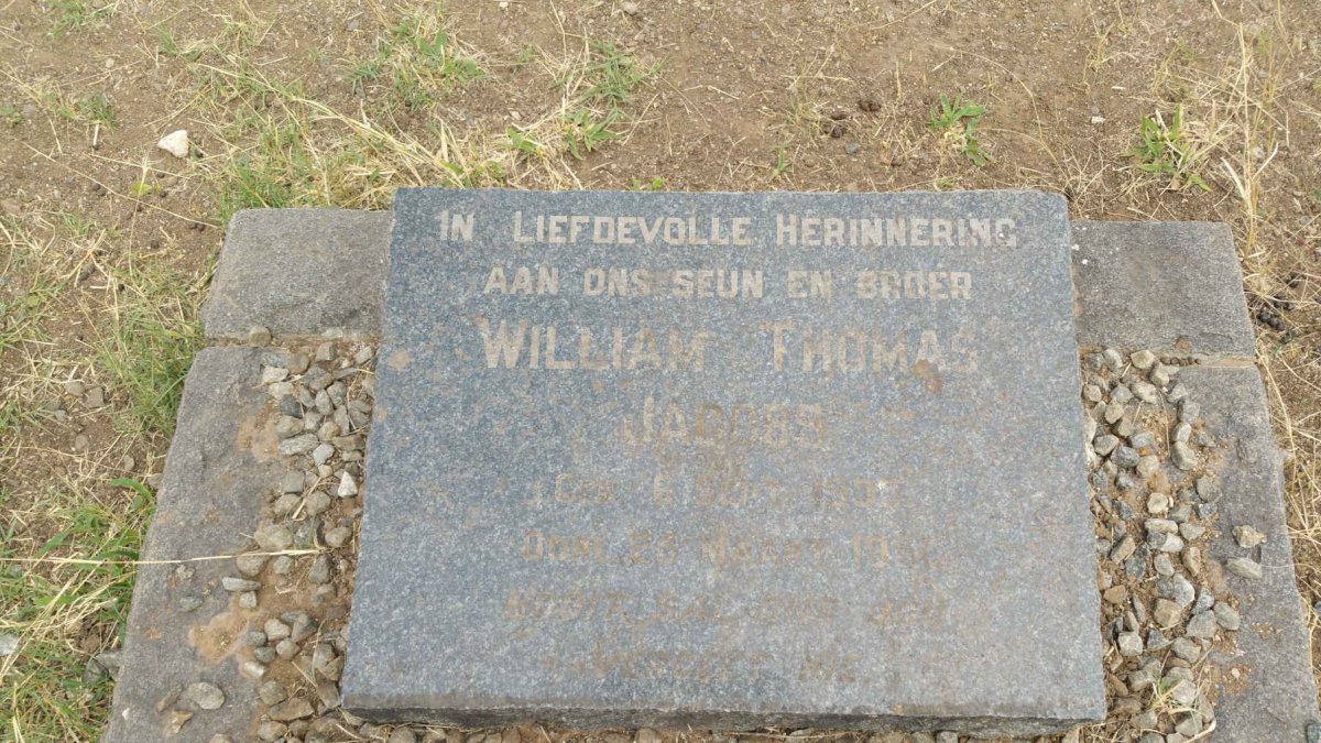 JACOBS William Thomas 1933-1951