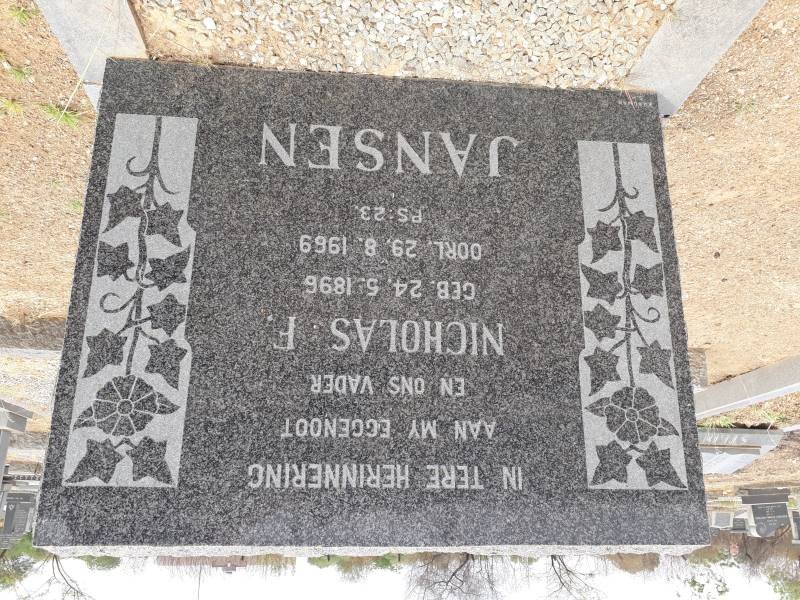 JANSEN Nicolas F. 1896-1969