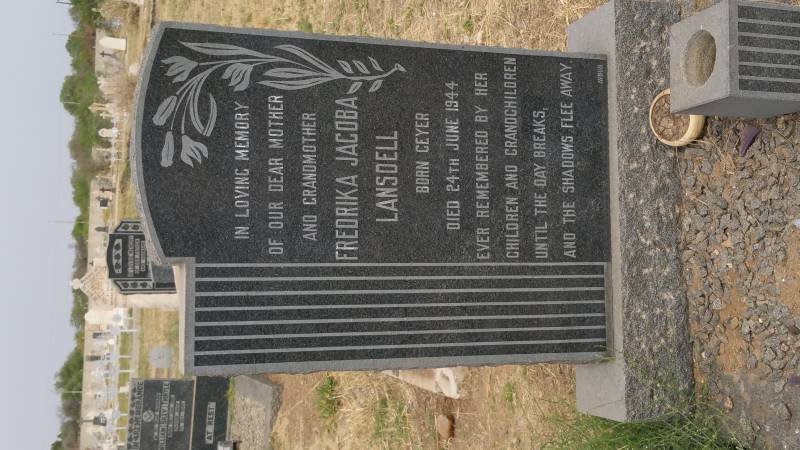 LANSDELL Fredrika Jacoba nee GEYER -1944