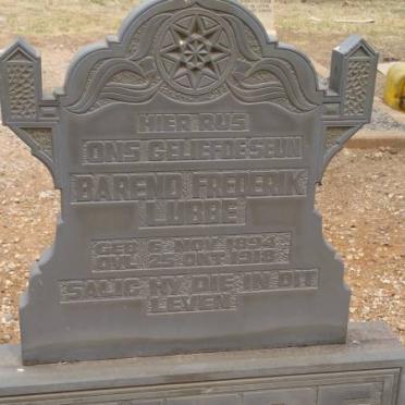 LUBBE Barend Frederik 1894-1918