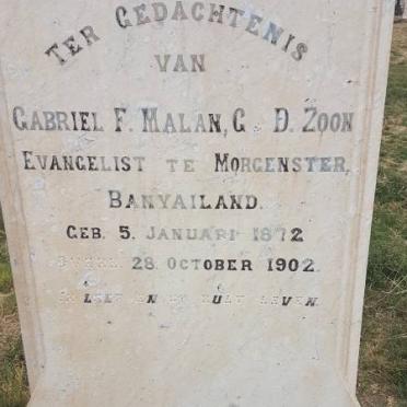 MALAN Gabriel F. 1872-1902