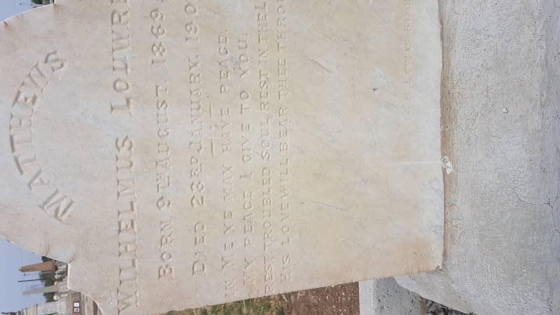 MATTHEWS Wilhelmus Louwre? 1869-190?
