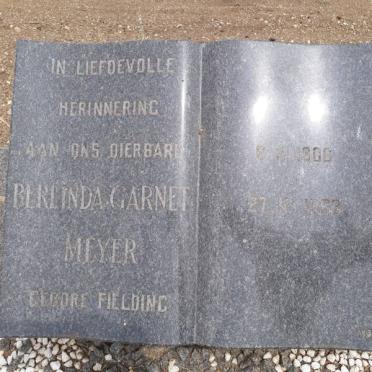 MEYER Berlinda Garnet nee FIELDING 1906-19?2