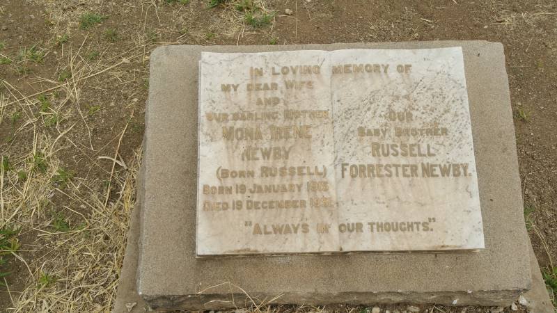 NEWBY Mona Irene nee RUSSELL 1915-195? :: NEWBY Russell Forrester