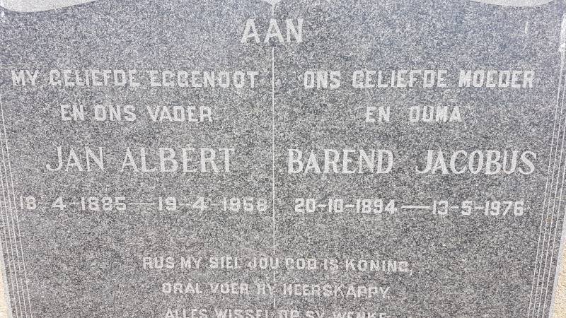 NIEKERK Jan Albert, v. 1885-1958 &amp; Barend Jacobus 1894-1976