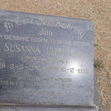 NOLTE Susanna Christina nee DE KLERK 193?-1955