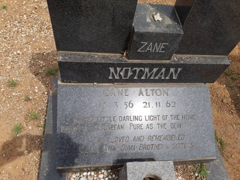 NOTMAN Zane Alton 1956-1962