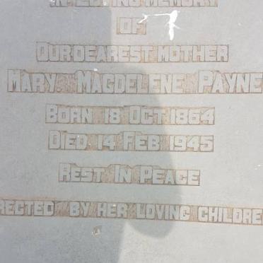 PAYNE Mary Magdalene 1864-1945
