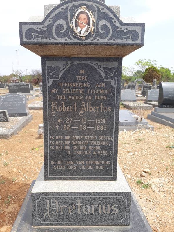 PRETORIUS Robert Albertus 1931-1995
