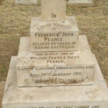 PEARCE Fredrick John -1911