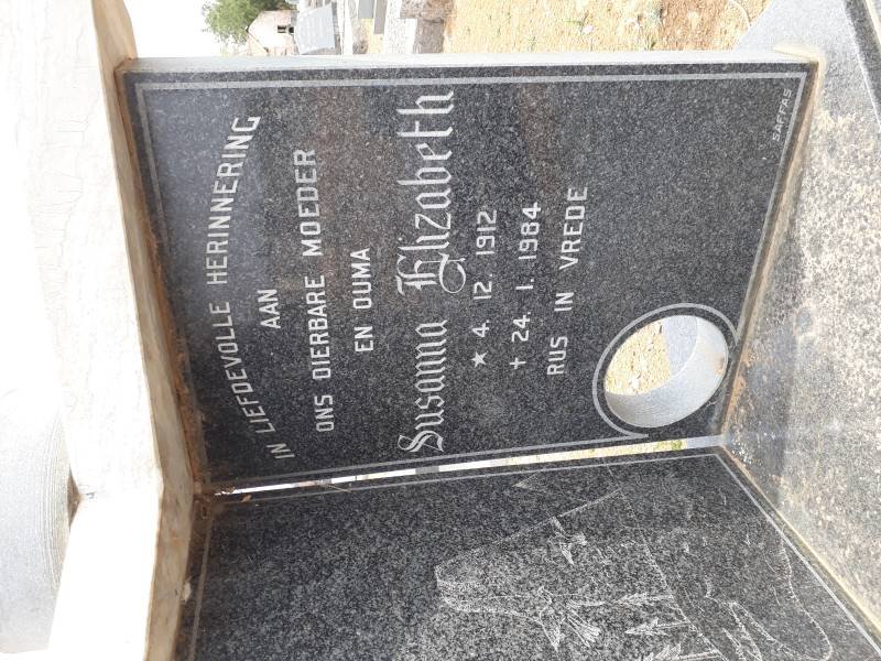 PRETORIUS Susanna Elizabeth 1912-1984