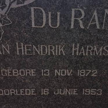 RAND Jan Hendrik Harms, du 1872-1953