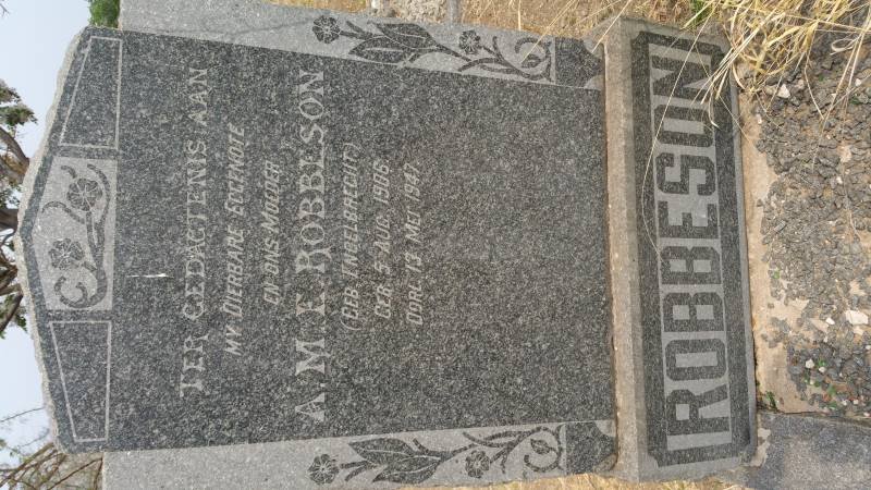 ROBINSON A.M.E. nee ENGELBRECHT 1906-1947