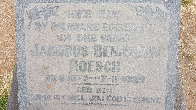 ROESCH Jacobus Benjamin 1873-1923