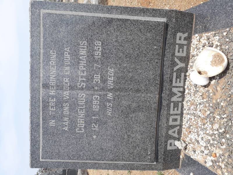 RADEMEYER Cornelius Stephanus 1893-1958