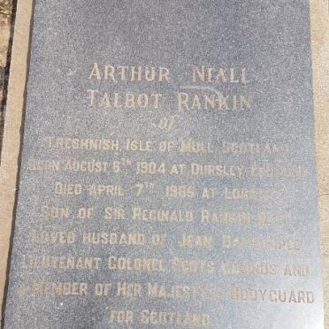 RANKIN Arthur Niall Talbot 1904-1965