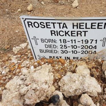 RICKERT Rosetta Heleen 1971-2004