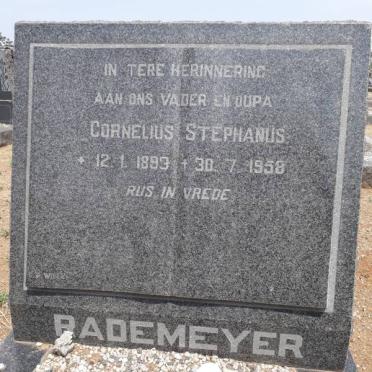 RADEMEYER Cornelius Stephanus 1893-1958