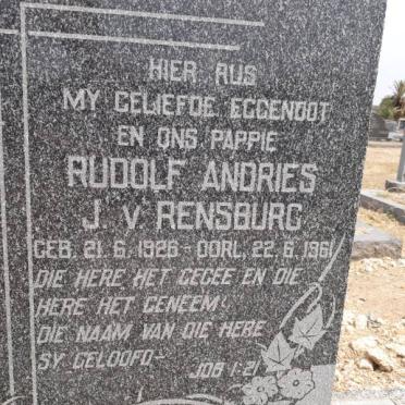 RENSBURG Rudolf Andries, J.v. 1926-1961