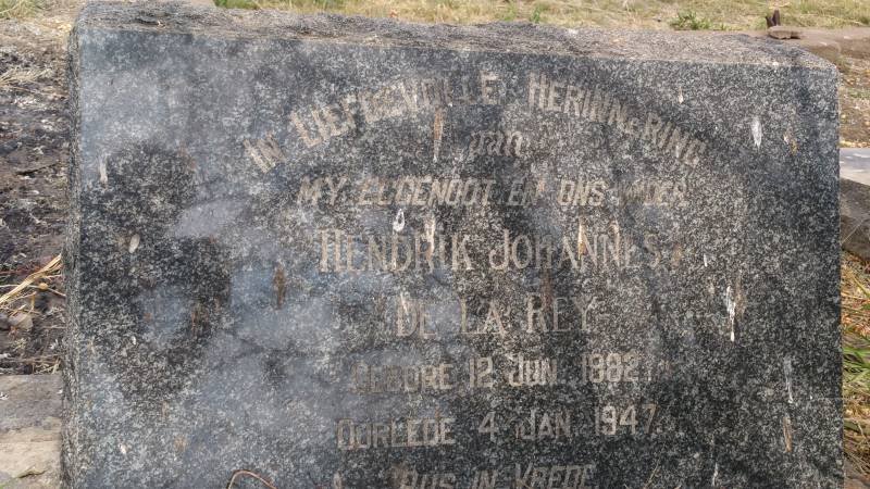 REY Hendrik Johannes, de la 18?2-1947