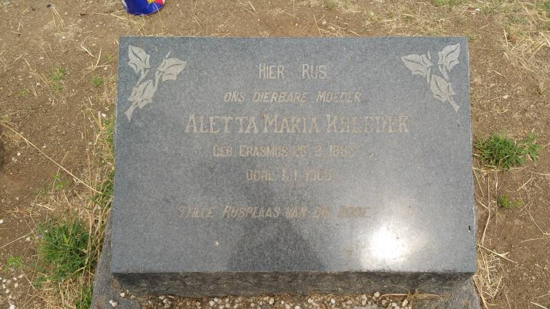 RHEEDER Aletta Maria nee ERASMUS 18??-1968
