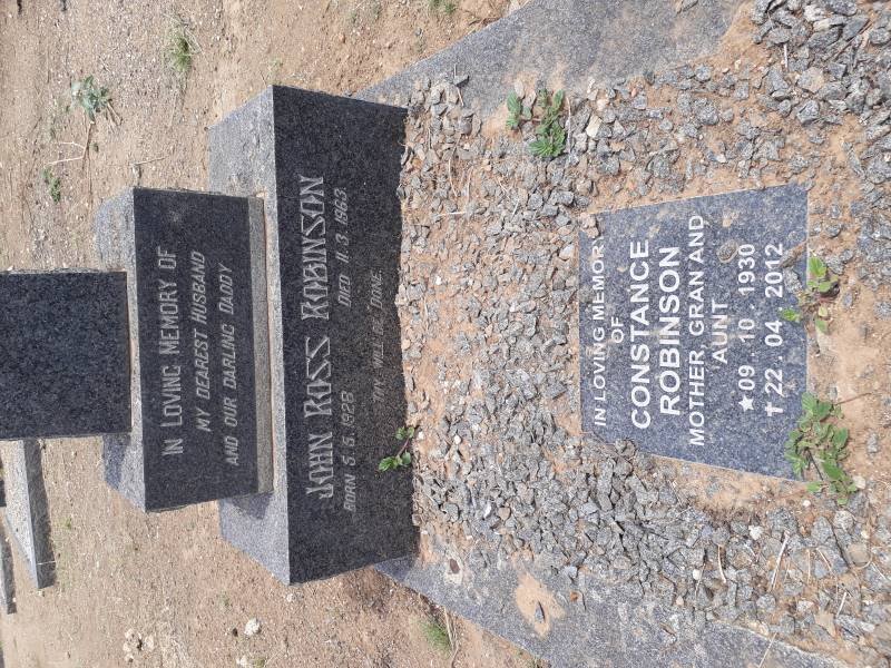 ROBINSON John Ross 1928-1963 &amp; Constance 1930-2012