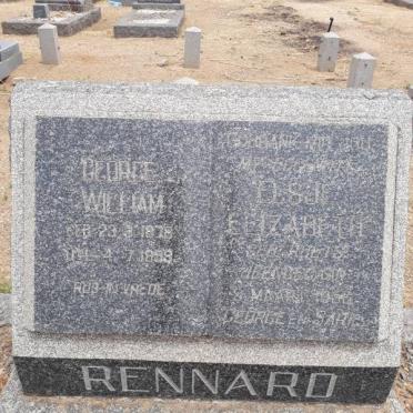 RENNARD George William 187?-1959 &amp; Elsje Elizabeth ROETS ?-1956