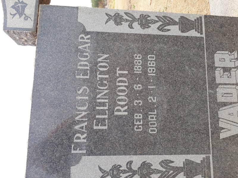 ROODT Francis Edgar Ellington 1886-1960