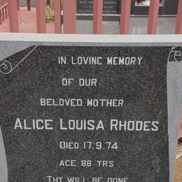 RHODES Alice Louisa -1974