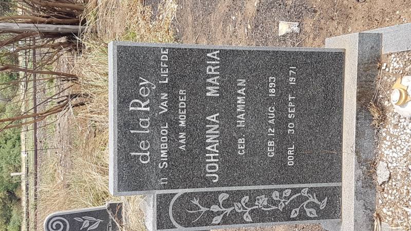 REY Johanna Maria, de la nee HAMMAN 1893-1971