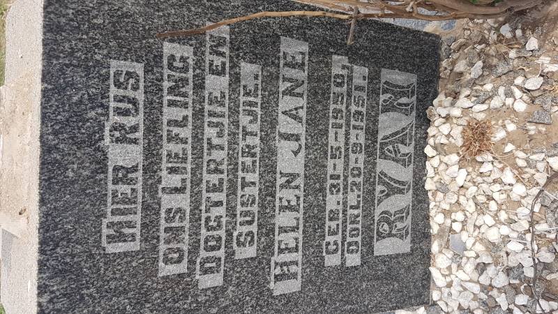 RYAN Helen Jane 1950-1951