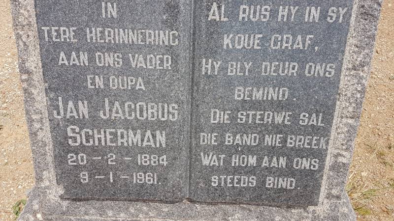 SCHERMAN Jan Jacobus 1884-1961