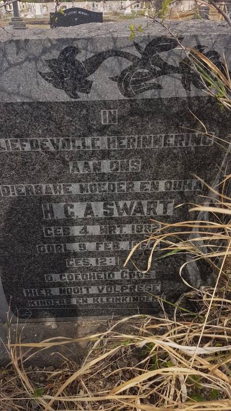 SWART H.G.A. 1882-1964