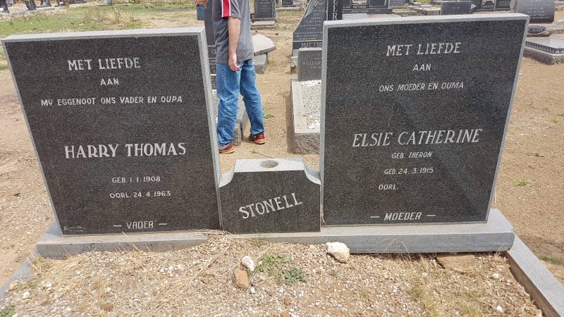 STONELL Harry Thomas 1908-1963 &amp; Elsie Catherine THERON 1915-